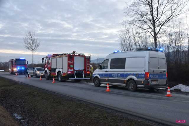 Dachowanie na drodze Lutomia - Pieszyce