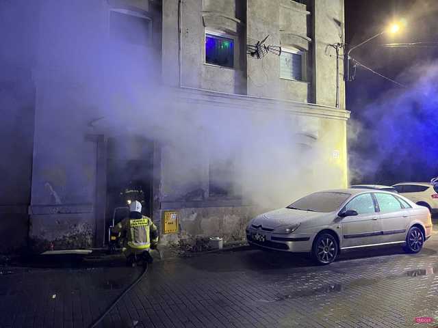 Pożar na Szpakowej w Bielawie