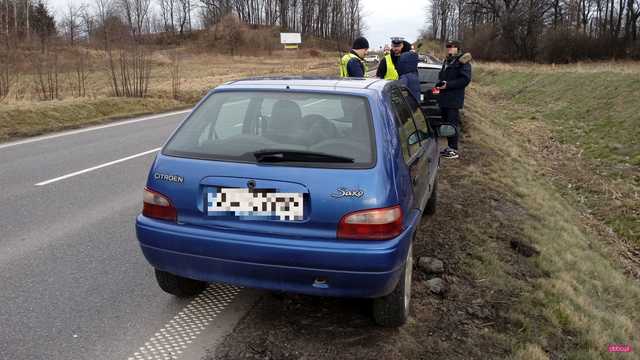 Zderzenie citroena i audi 