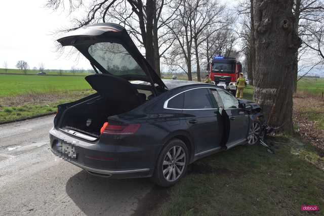 Volkswagenem uderzyła w drzewo