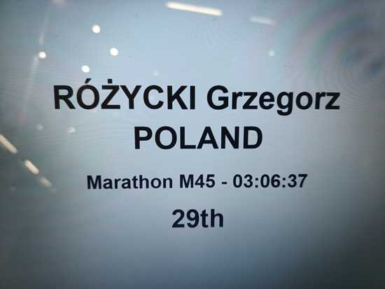 Grzegorz Różycki na mistrzostwach Europy w Maratonie Weteranów