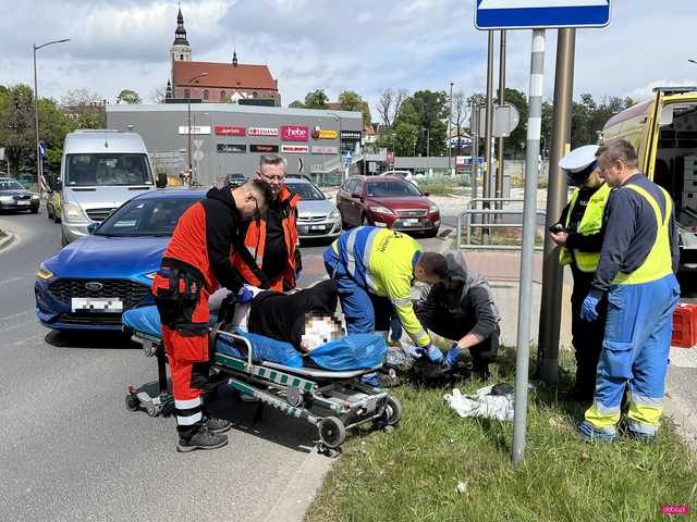 potrącenie pieszej