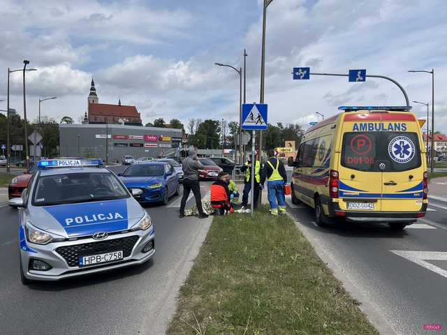 potrącenie pieszej