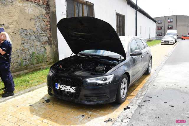Pożar audi w Łagiewnikach