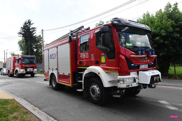 Pożar audi w Łagiewnikach