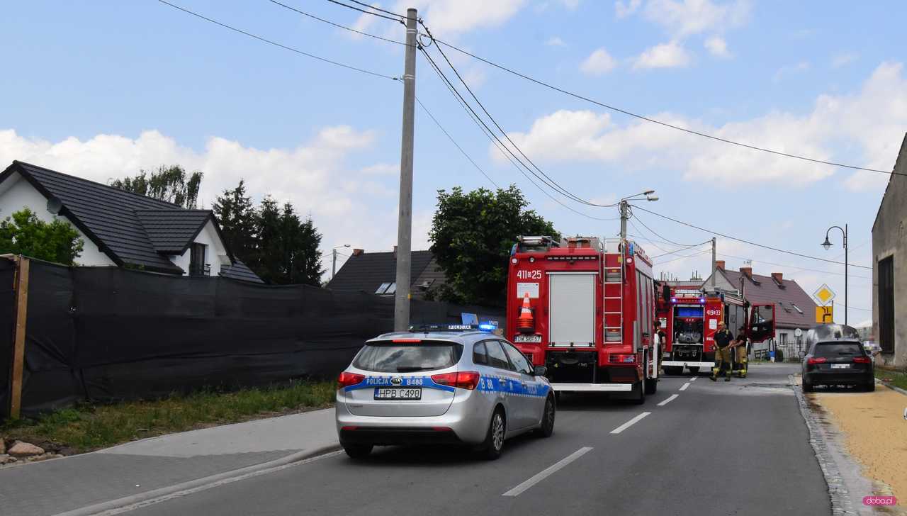 Pożar audi w Łagiewnikach