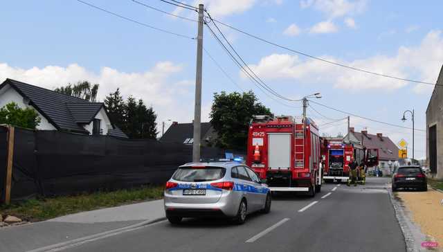 Pożar audi w Łagiewnikach