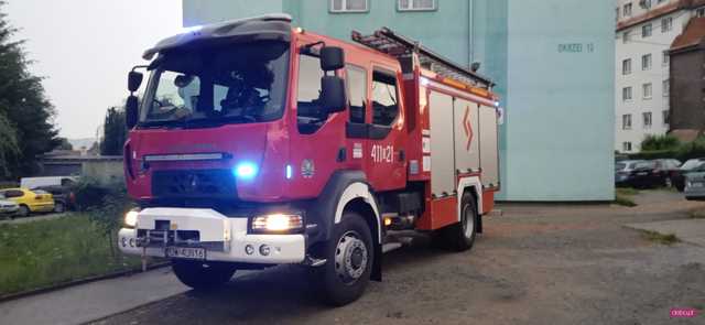 Straż pożarna wezwana do pożaru bloku w Dzierżoniowie