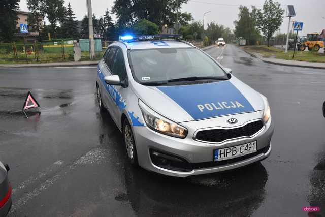 Zderzenie trzech samochodów w Pieszycach