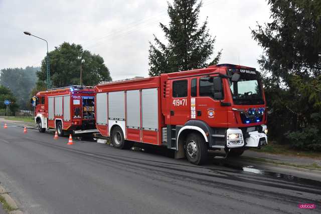 pożar wagonu w Dzierżoniowie