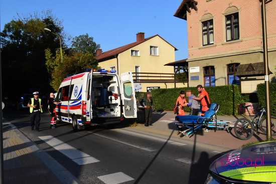 Potrącenie rowerzysty w Dzierżoniowie