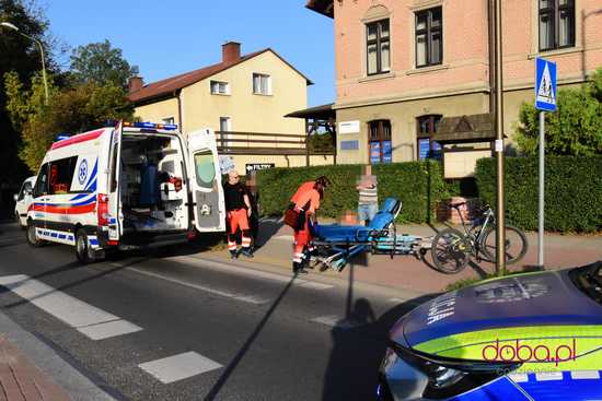 Potrącenie rowerzysty w Dzierżoniowie