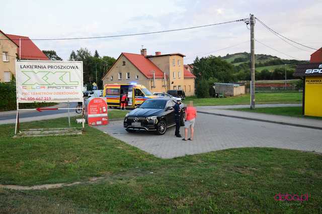 Potrącenie rowerzystki w Bielawie