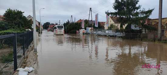 Wilków Wielki zalany wodą