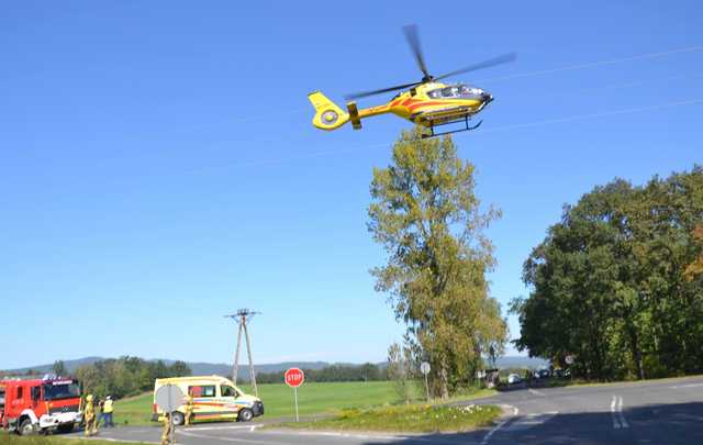 Wypadek z udziałem dwóch motocyklistów