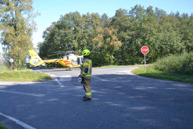 Wypadek z udziałem dwóch motocyklistów