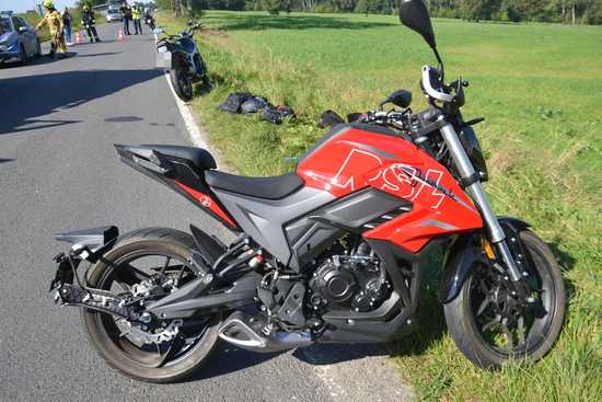 Wypadek z udziałem dwóch motocyklistów