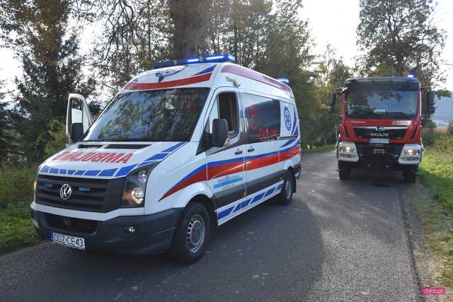 Wypadek przy wjeździe do Ostroszowic