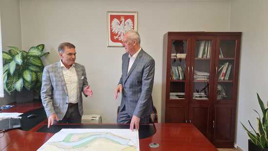 Spotkanie wójta Łagiewnik z posłem Markiem Chmielewskim