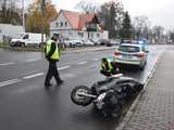 Wypadek motocyklisty w Pieszycach