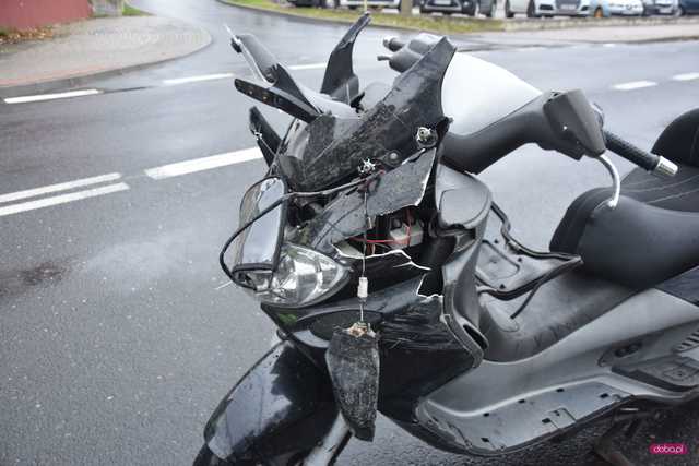 Wypadek motocyklisty w Pieszycach