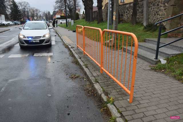 Wypadek motocyklisty w Pieszycach