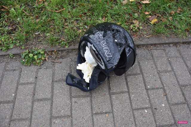 Wypadek motocyklisty w Pieszycach