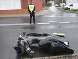 Wypadek motocyklisty w Pieszycach