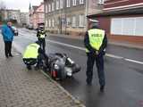Wypadek motocyklisty w Pieszycach