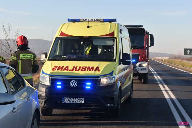 Wypadek na drodze Dzierżoniów - Łagiewniki