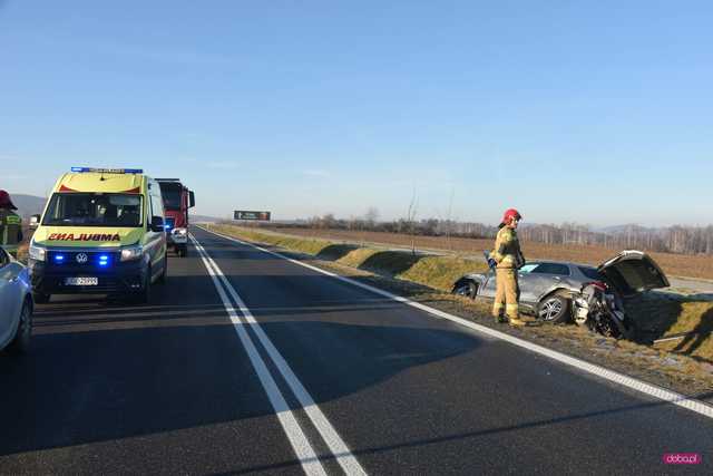 Wypadek na drodze Dzierżoniów - Łagiewniki