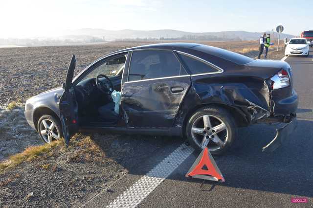 Wypadek na drodze Dzierżoniów - Łagiewniki