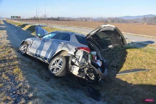 Wypadek na drodze Dzierżoniów - Łagiewniki