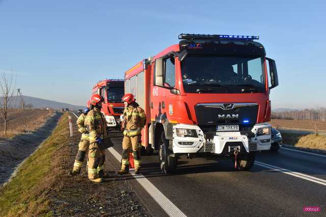 Wypadek na drodze Dzierżoniów - Łagiewniki