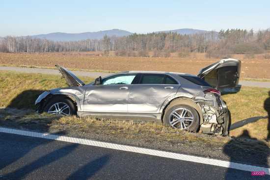 Wypadek na drodze Dzierżoniów - Łagiewniki
