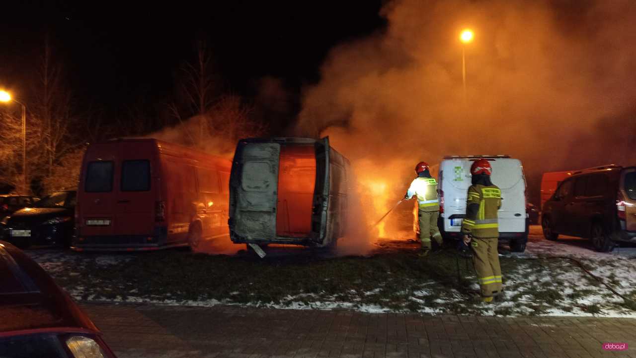 pożar dostawczaka