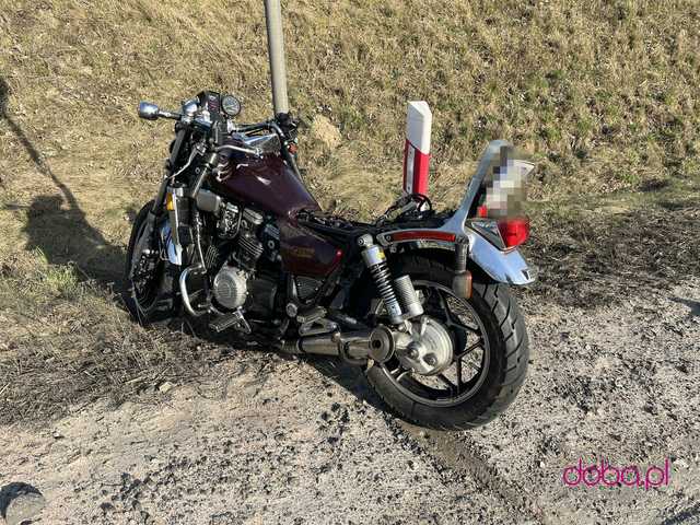 Zderzenie motocykla z volvo
