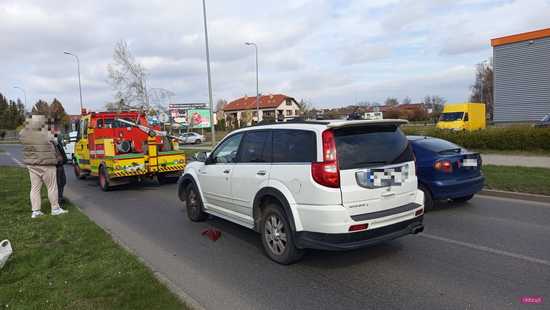 Zderzenie czterech samochodów na drodze Bielawa - Dzierżoniów