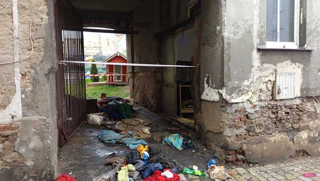 Pożar na Krasickiego w Dzierżoniowie