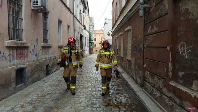 Pożar na Krasickiego w Dzierżoniowie