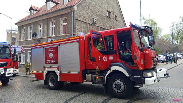 Pożar na Krasickiego w Dzierżoniowie