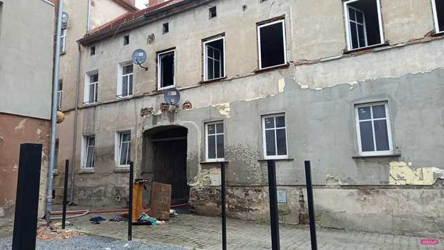 Pożar na Krasickiego w Dzierżoniowie