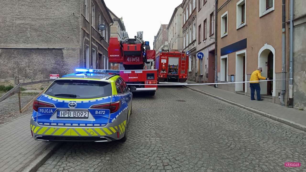 Pożar na Krasickiego w Dzierżoniowie