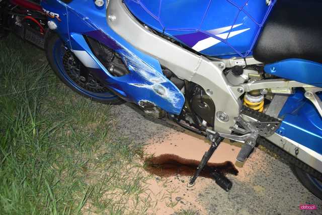 Zderzenie motocyklisty z rowerzystą