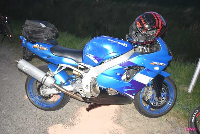 Zderzenie motocyklisty z rowerzystą
