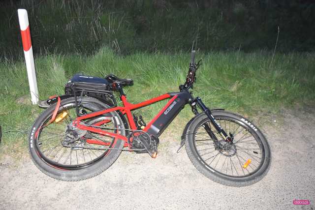 Zderzenie motocyklisty z rowerzystą