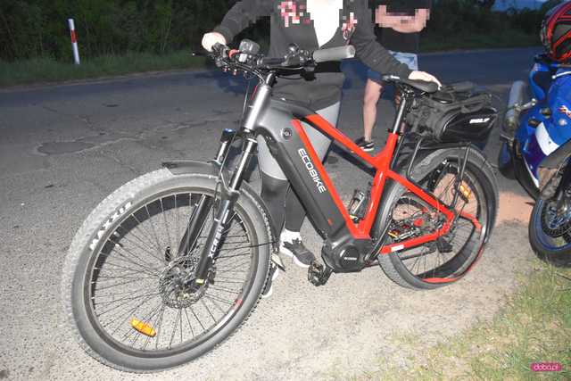 Zderzenie motocyklisty z rowerzystą
