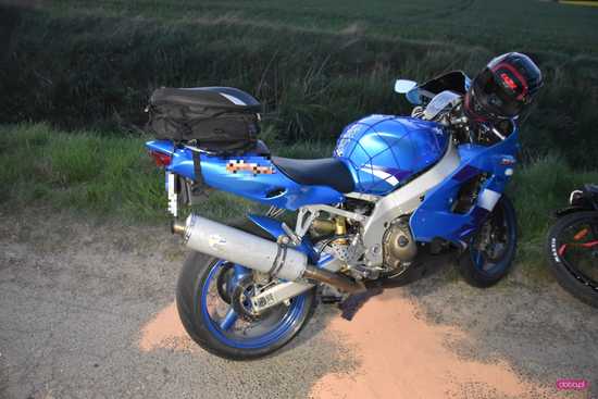 Zderzenie motocyklisty z rowerzystą