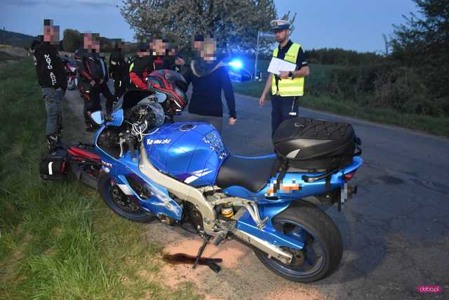 Zderzenie motocyklisty z rowerzystą