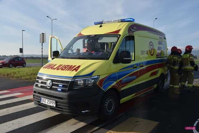 Zderzenie mercedesów na obwodnicy Dzierżoniowa